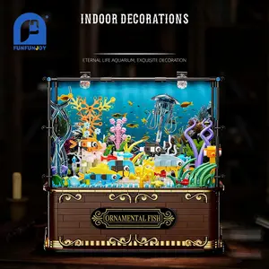 Moc 1599 Aquarium Fish Tank Building Blocks Toy Educational Creative Model Set Kids Adult Christmas Birthday Gift