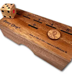 Penny Drop Game Small Version - A Fun Family or Bar Game - can be personalized - Wooden Board Game For Adults - Lawn Games - Drinking Game