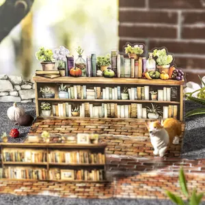 6 sets of 120 long landscape stickers in European retro style, DIY planner decoration base material stickers