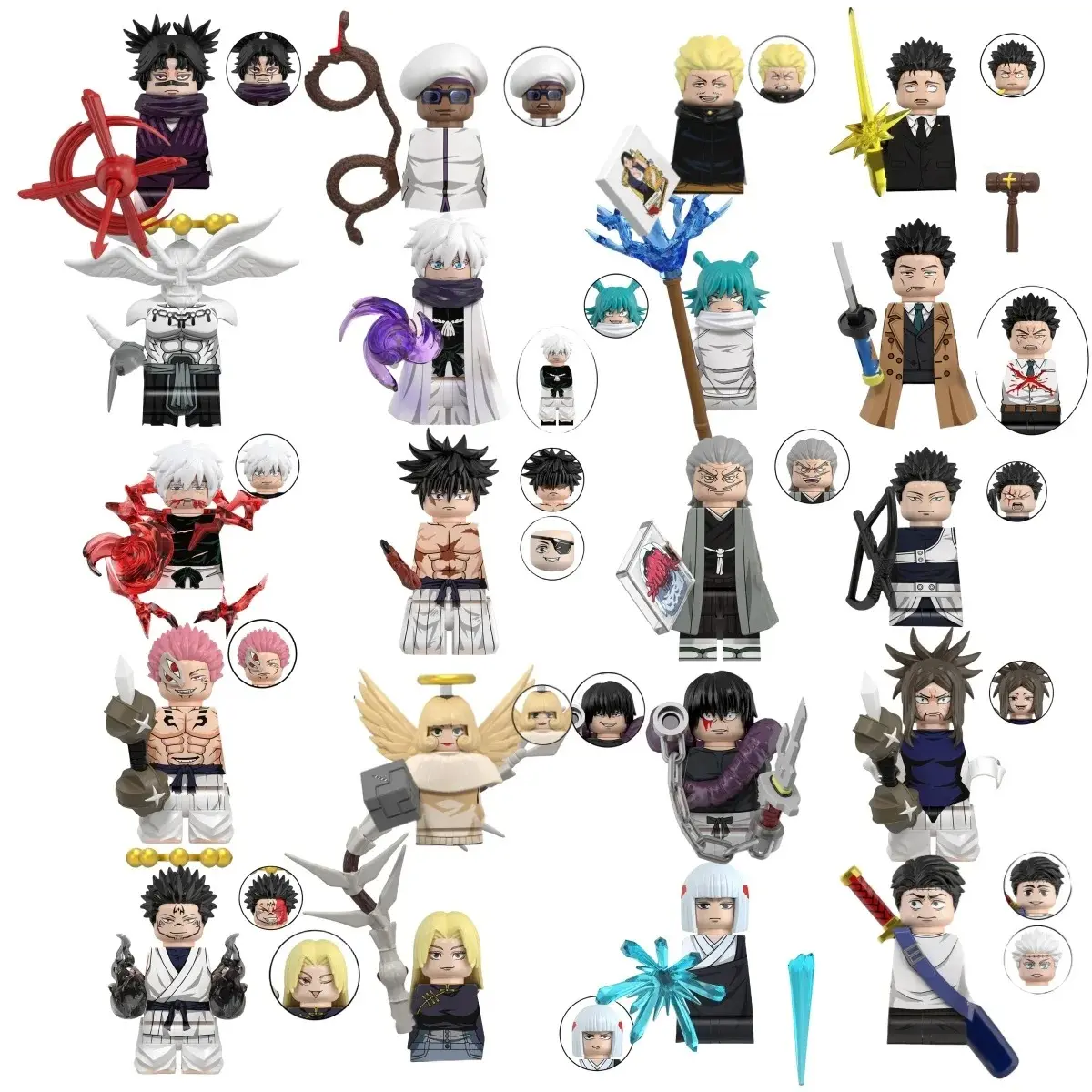 Jujutsu Kaisen Anime Gojo Satoru Cartoon Itadori Yuj Fushiguro Megumi Okkostu Yuta Building Blocks Mini Action Figures Kids Toy