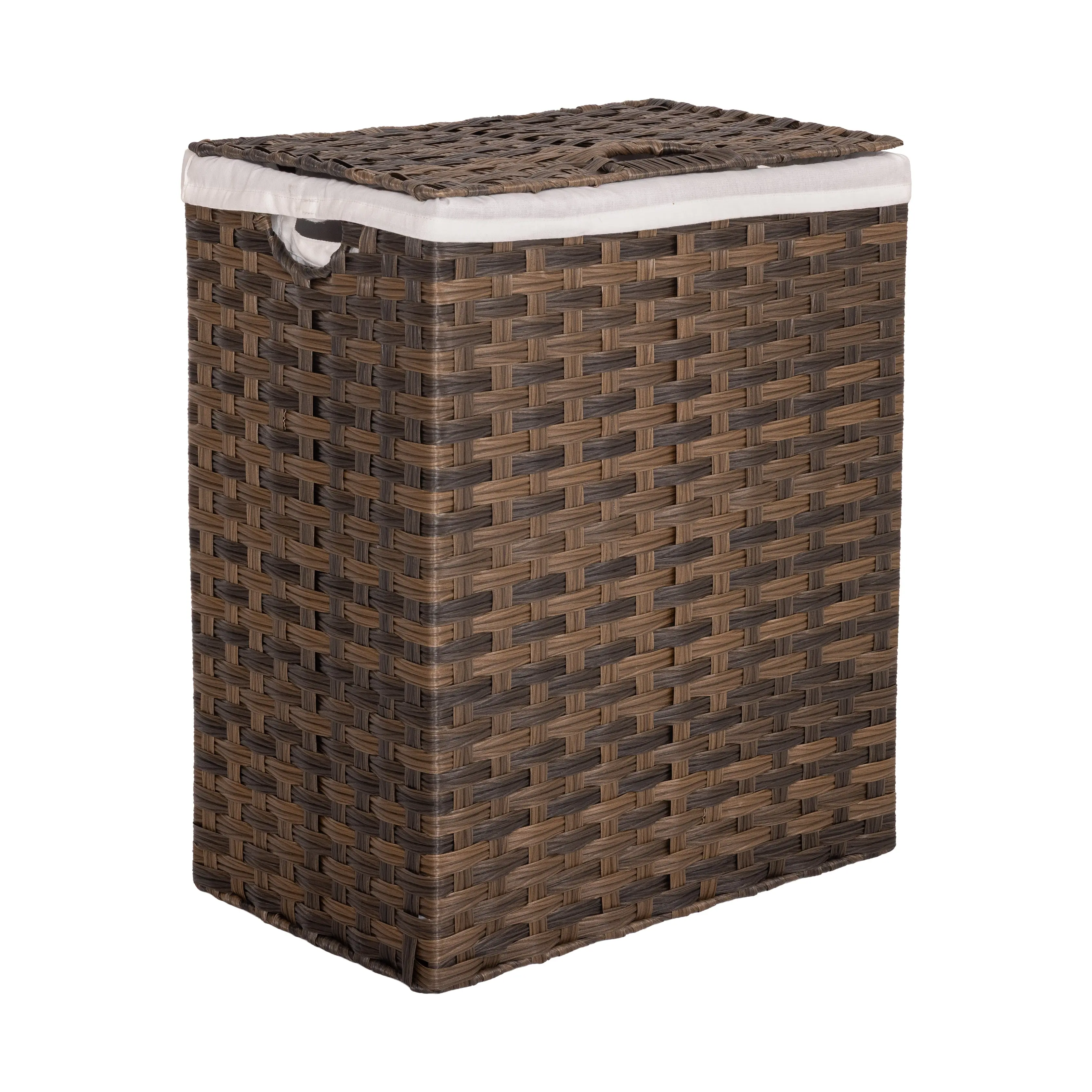 Handwoven Lidded Laundry Hamper