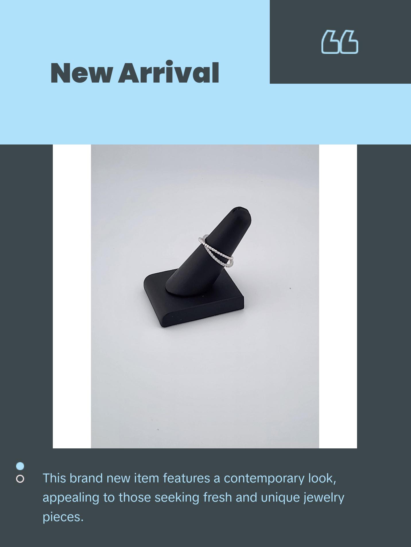 Brand New Sterling Silver 925 Crossover Ring