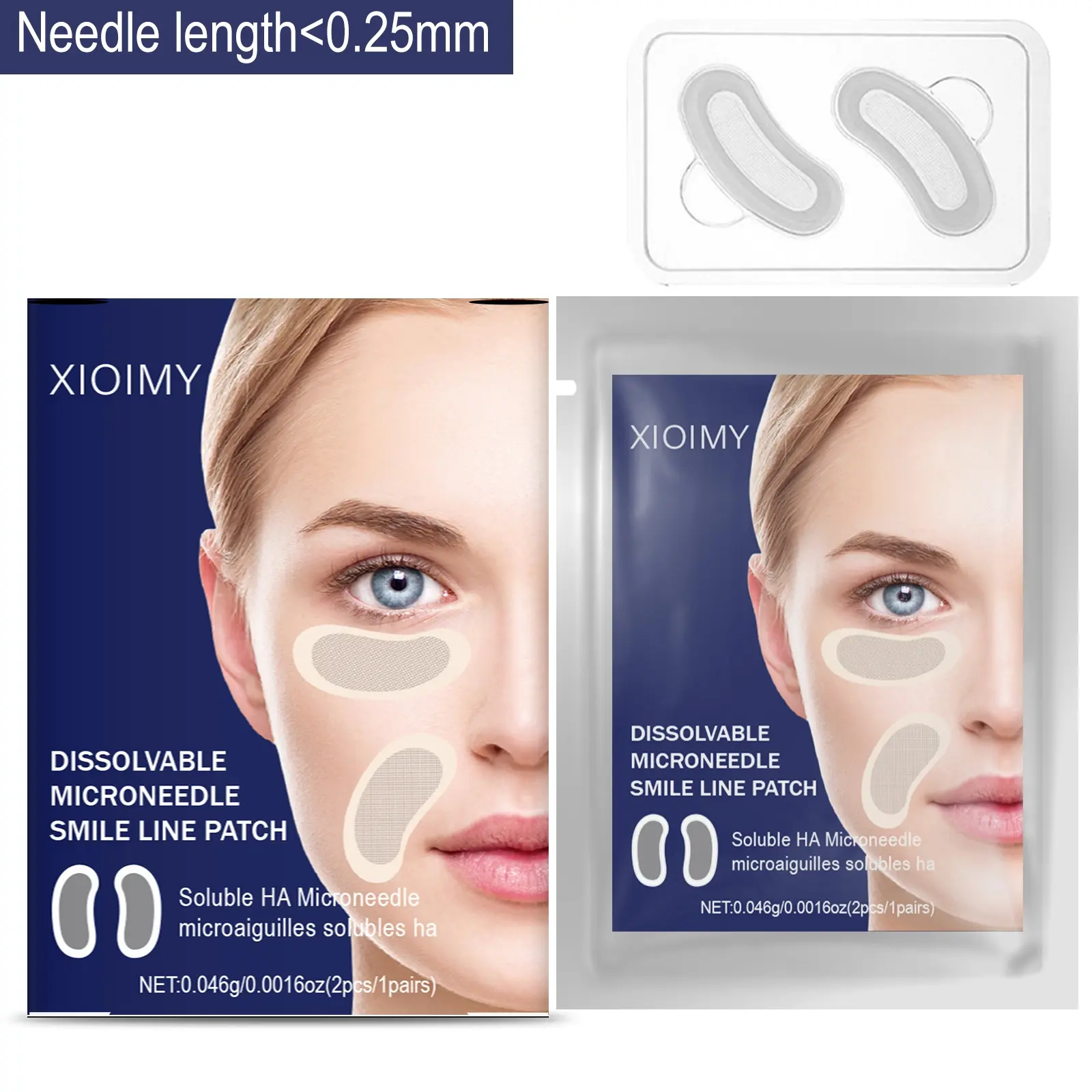 2pcs Microneedle Brightening Eye Masks with Hyaluronic Acid, Retinol & Collagen, Strong Moisture, Tightening Skin, Glow Boosting, Micro Needle Under Eye Patches, Microneedling Eye Patch