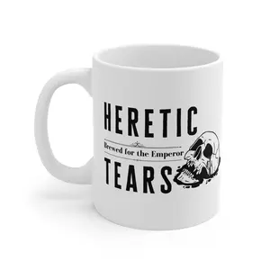 Heretic Tears Mug/ Drink Deep Purge Hard - 11oz White Ceramic Warhammer 40K Inspired Coffee Cup | Perfect for Tea, Hot Chocolate, and Gifts Classic Drinkware