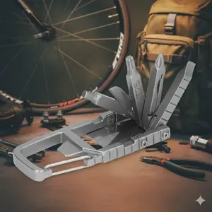 13-in-1 Multitool Keychain: Mini Screwdriver Set, Wrench, Bottle opener - Portable Emergency Repair Kit for Camping, Hiking, Car, Diy 7 survival Gear, Durable Anti-Lost EDc tool keyring