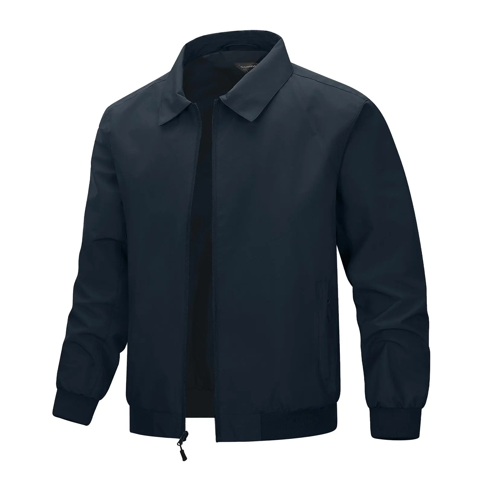 33,000ft Men's Lightweight Jackets Full Zip Up Windbreaker Laydown Collar Light Coat Stylish Casual Golf Jacket with Pockets