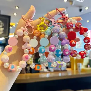 Heart Beads Phone Chain, Colorful Keychain & Backpack Decorative Charm-Perfect Gift