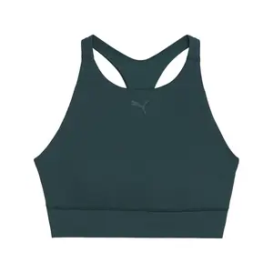 PUMA Womens Shapeluxe High Neck Mid Impact Sports Bra Casual Casual - Green