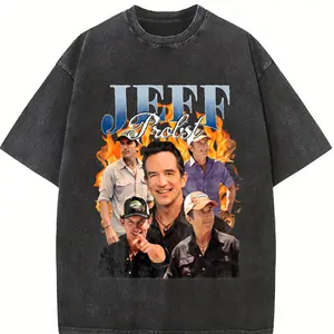 Jeff Probst Shirt, Jeff Probst Presenter Homage Shirt, Television Presenter Tee,TV Producer Shirt Menswear Streetwear Man Casual Shortsleeve Crewneck Tshirt Tops