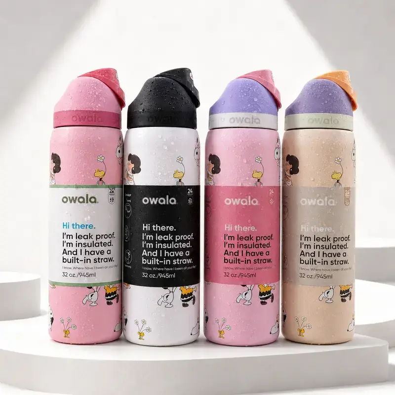 Owala FreeSip 32oz Full Collection New Product 2026 New FreeSip 32oz Water Bottle, Leakproof Built-in Straw, BPA Free Stainless Steel Cup, 24H Cold 12H Hot Travel Gym Bottle#Owala
