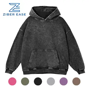 Mens Oversized Hoodies Vintage Hoodie Couples Pullover Acid Wash Hoodies for Men Streetwear Sweatshirts Long Sleeve Shirts