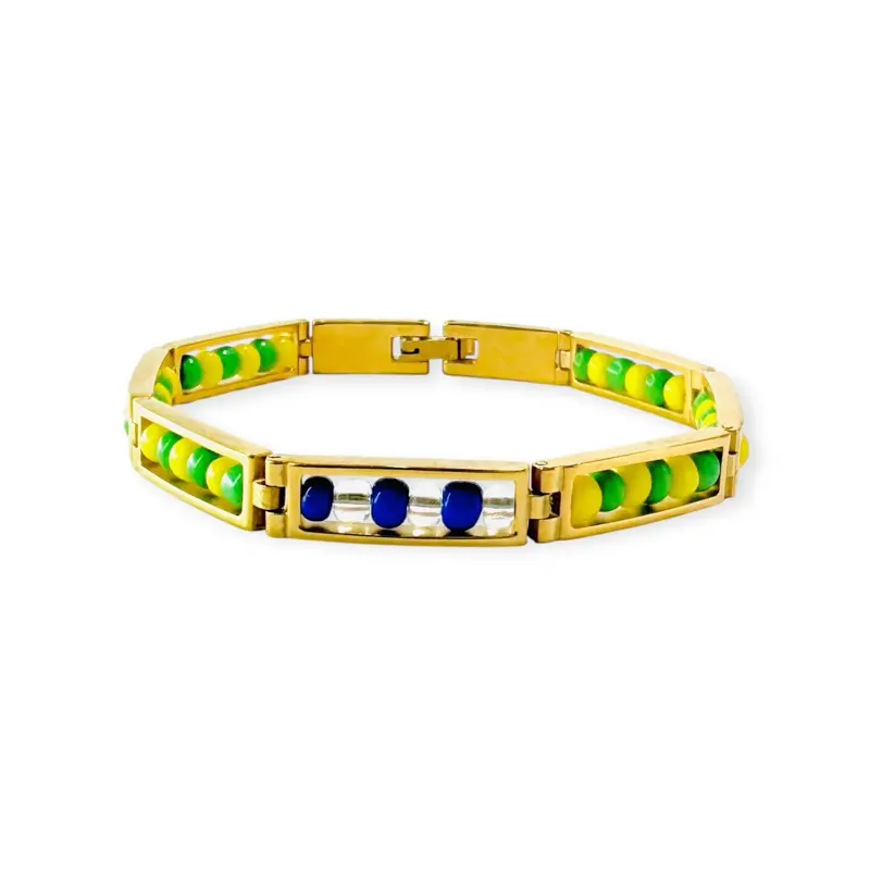 Ilde de yemaya acero inoxidable Rhinestone Decorated Bracelet Fashionable Bracelet