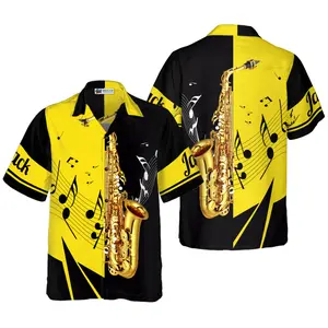 Saxophone Is My Life V1 Custom Hawaiian Shirt, Short Sleeve Casual Button Down Shirts Summer Beach Shirt, Tropical Floral Shirt