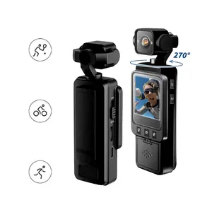 1080P HD Pocket Action Camera, 270° Rotatable for Vlogging and Streaming, Features a 1.54-Inch Screen and 6x Digital Zoom, WiFi-Enabled Wearable Portable Video Recording Camera, Ideal Gift for Men