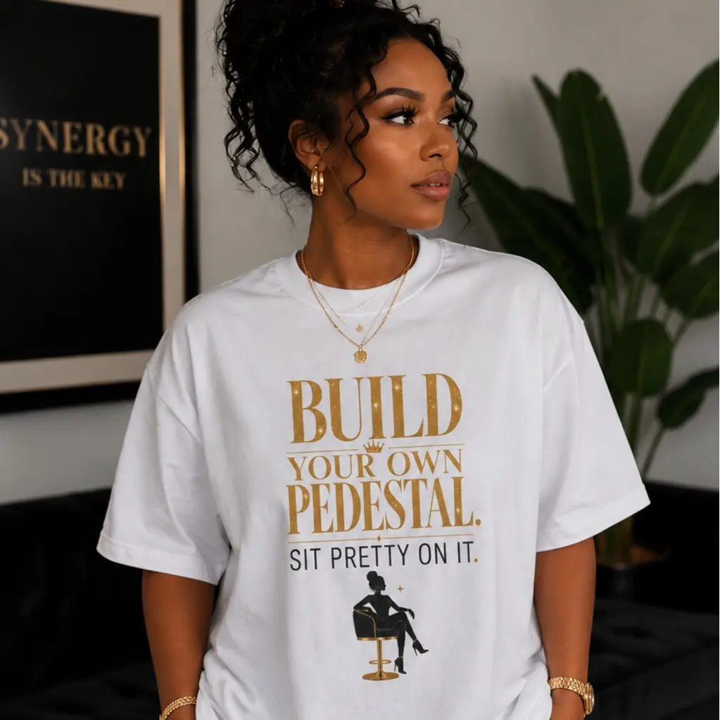 Women’s Luxury Graphic Tee - Motivational Self Love Shirt, Confidence Statement T-Shirt, Boss Woman Gift Cotton Fabric
