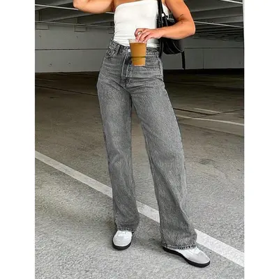 Straight Jeans Outfits Winter TikTok Shop