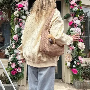 Women Fall Cute Floral Print Trendy Loose Sweatshirts Long Sleeve Pullovers Casual Tops Streetwear