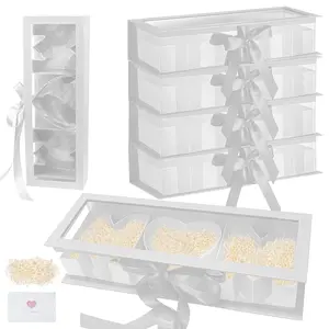 Empty Mom Flower Gift Box 17.52'x5.98'x3.74' Mother's Day Gift Box Floral Arrangement Letter Shaped Cardboard Fillable Box Chocolate Gifts Packaging for Mothers Valentine Birthday