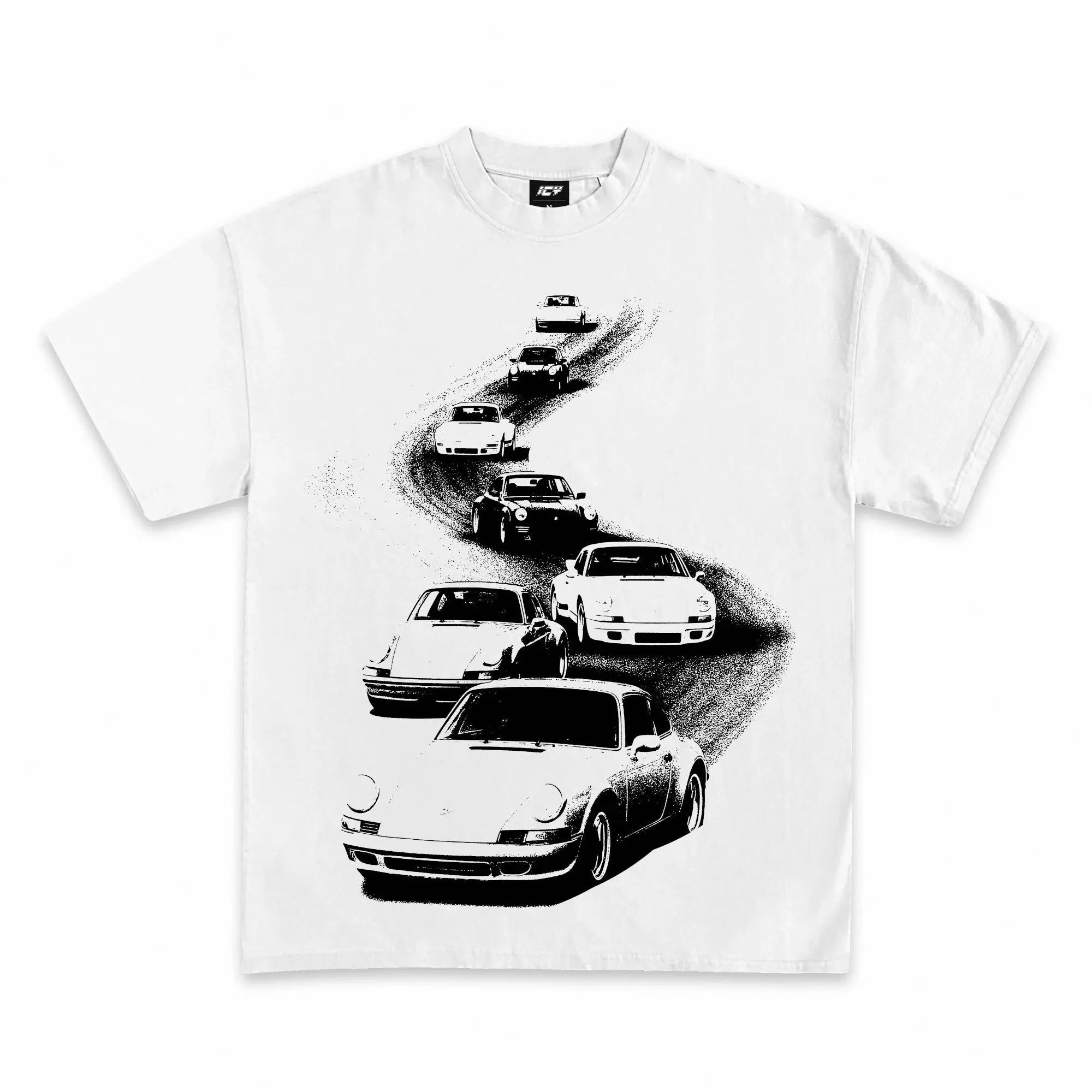 Youth & Adults Porsche Rally Graphic T-Shirt, Classic Car Racing Fan Tee, Unisex Short Sleeve Automotive Streetwear Top