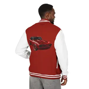 BCB Philly themed Classic Muscle Car Letterman Jacket - Red 'P' Varsity Bomber