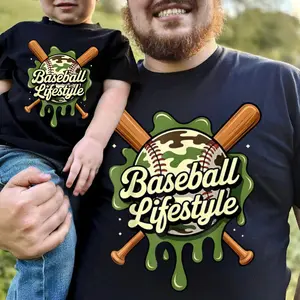Youth & Adult Baseball Lifestyle T-Shirt, Camo Drip Ball Bat Design, Matching Family Game Day Outfit, Dad Son Gift, Baseball Drip for Boys T-Shirt, Baseball Season T-Shirt, Cute Sports Tee, Gift for Boys Girls, Trending Shirt