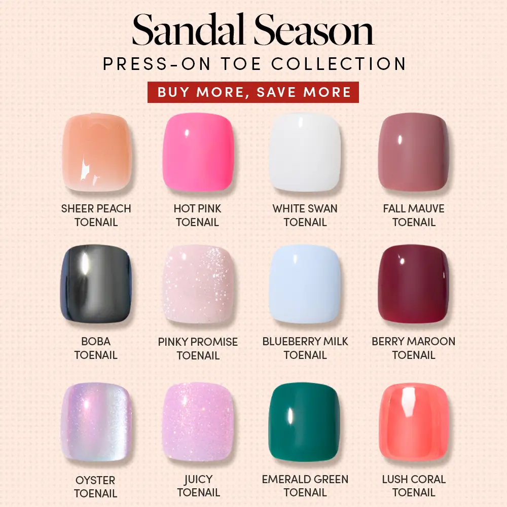 Glamnetic Press On Toenail Collection Glamnetic Press On Toenail Collection
