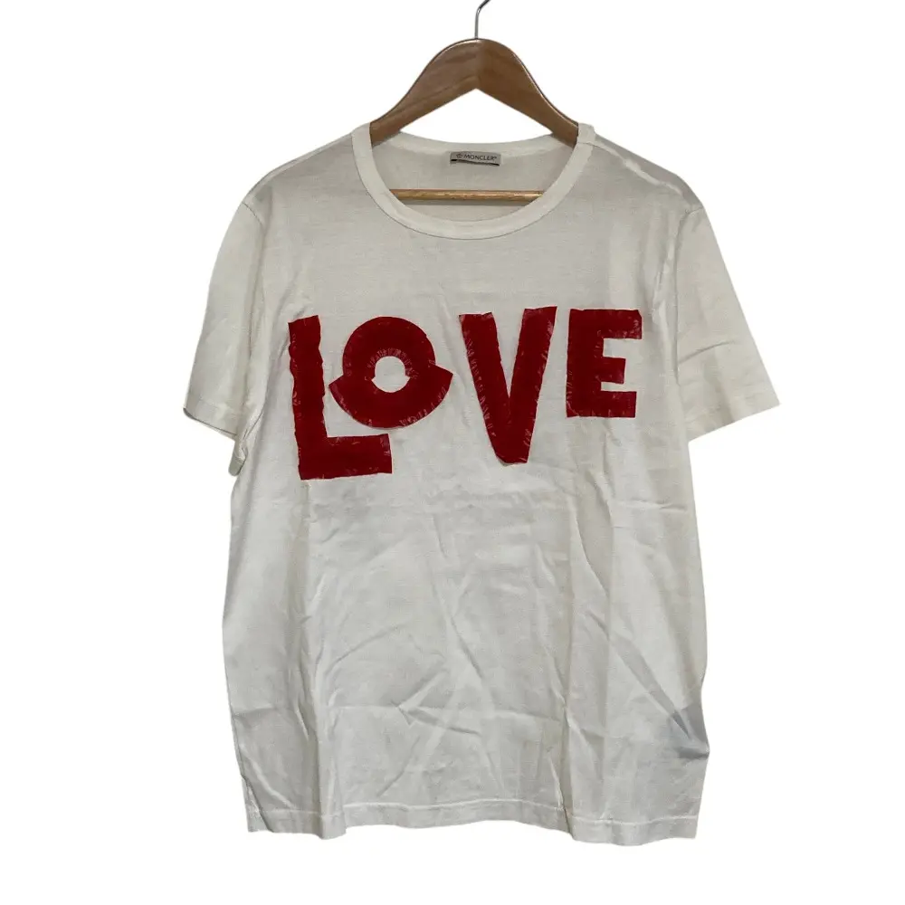 Pre-owned MONCLER Cotton Small Leather Goods Genius 1952 LOVE T Shirt