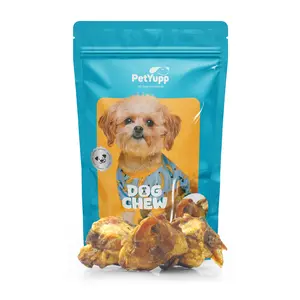 PetYupp 100% Natural Water Buffalo Knee Caps with Meat Dog Treats Pack of 10 Easy to Digest Promotes Dental Health Supports Muscle Growth and Joint Health Safe for All Age Groups