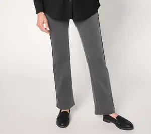 Susan Graver Regular Soft Stretch Slim Flare Jean w/ Seam Detail
