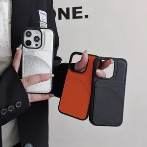 iPhone 16-11 Series Pro Max/Plus Exclusive Two-tone Anti-Skin Texturizer, Large Hole Card Holder Case, Sweatproof Anti-Fingerprint, Fan-Shaped, Wear-Resistant, Non-Darkening