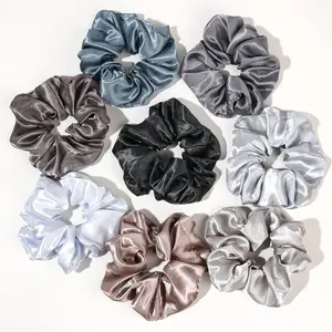 Scrunchies for Women Satin Hair Scrunchies for Girls Big Satin Silk Scrunchies for Thick Curly Hair Bands for Women's Hair Ponytail Holders Cute Pony Tails No Crease Hair Ties No Damage