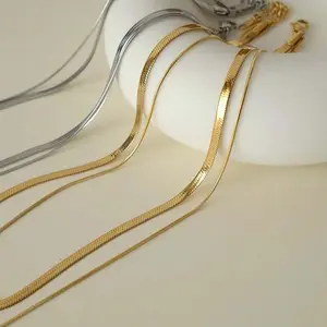 Double-layer thin chain multi-layer clavicle chain men and women jewelry daily wear