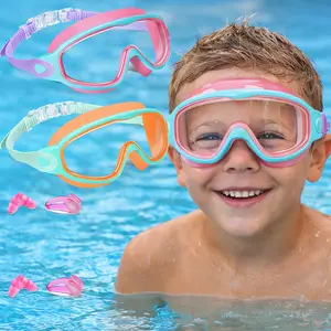 Kids Swim Goggles 2 Pack for 3-15 Boys Girls Youth Toddler – Anti-Fog UV Protection Waterproof High Definition Adjustable Swimming Goggles | Safety Anti-UV Swim Glass | Outdoor Fun Pool Water | Graduation Season Must-Have