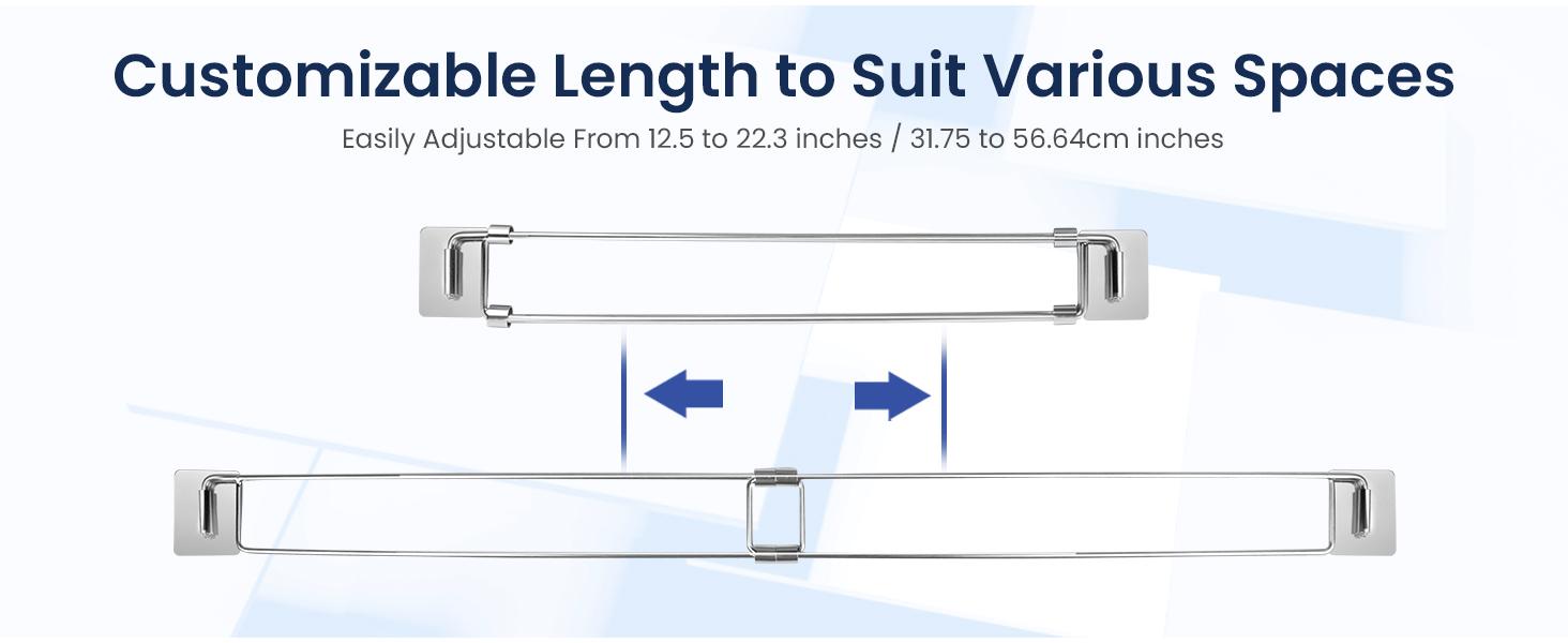 RV Travel Secure Bars – Adjustable Stainless Steel Rods for Organizing, 2 Pack