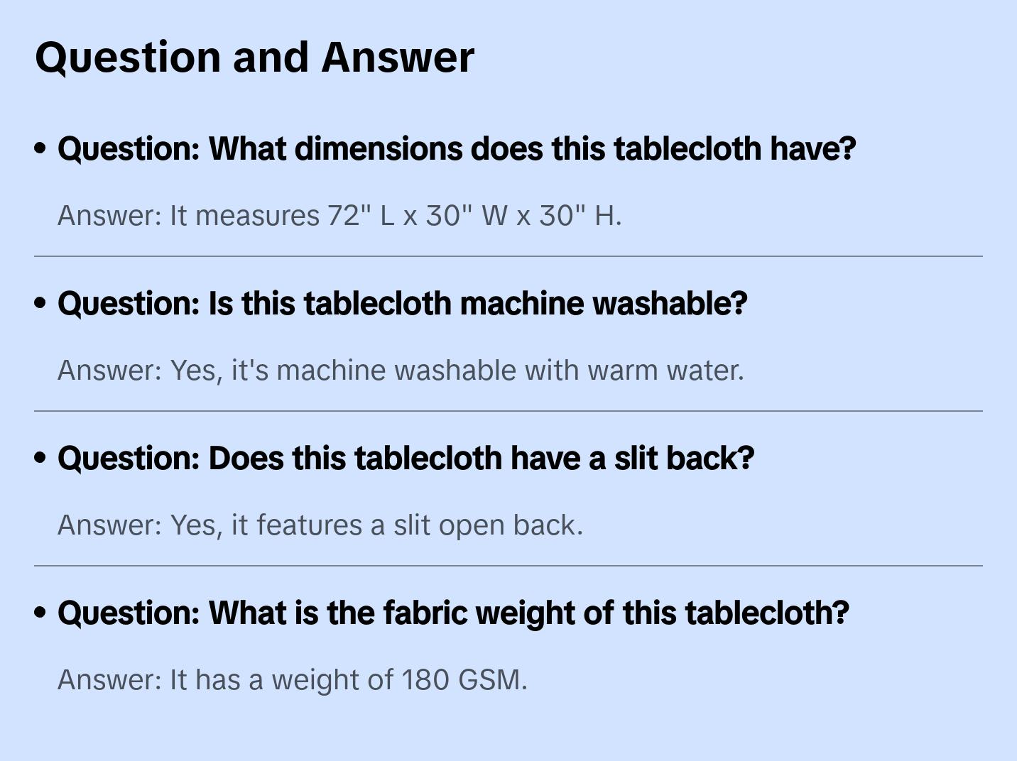 6 ft Fitted Slit Open Back Polyester Rectangular Tablecloth Black