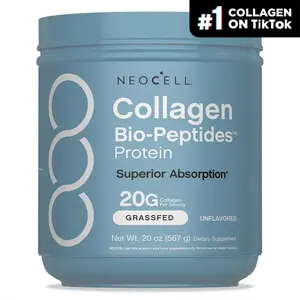 2x NeoCell Grass-Fed Collagen Bio-Peptides Powder, 20oz Healthcare Dietary Supplement with 18 Essential Amino Acids & Protein Fitness