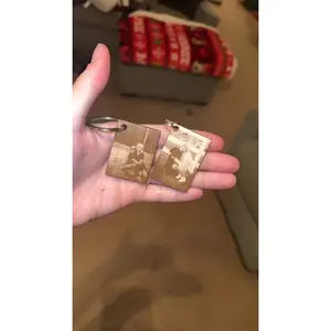 Wood Engraved Picture Keychains