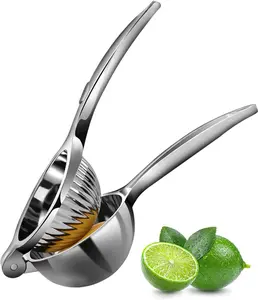 Heavy-Duty Metal Lemon Squeezer - Hand Press Citrus Juicer with Max Extraction for Kitchen, Bar Use (Works for Orange, Lime)