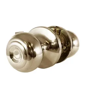 Satin Silver Entry Door Passage Knobset Lock KEL01-SS-PS - Brass Cylinder, Adjustable Door Hardware for Home & Commercial Use