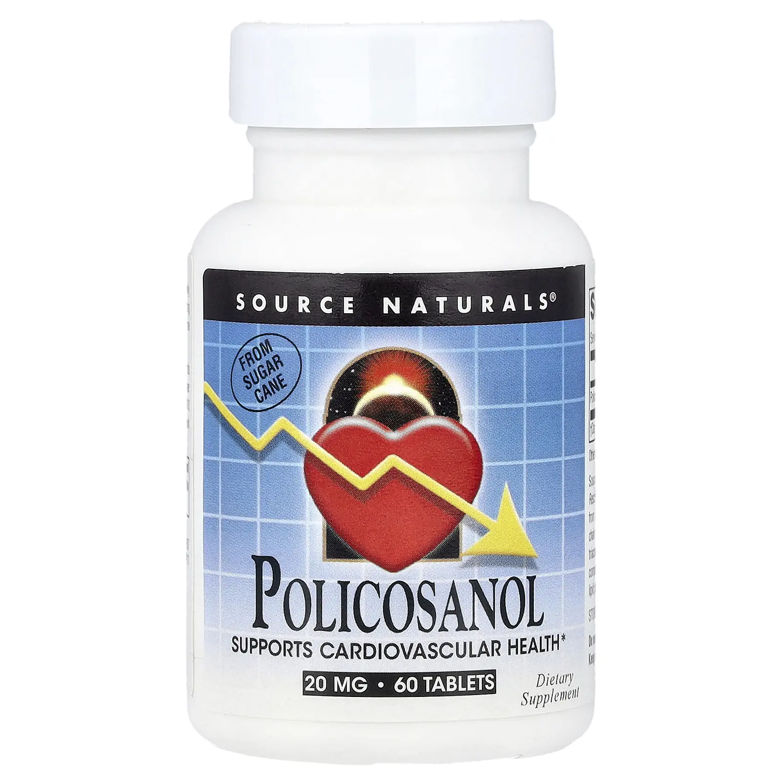 Source Naturals Policosanol, 20 mg, 60 Tablets