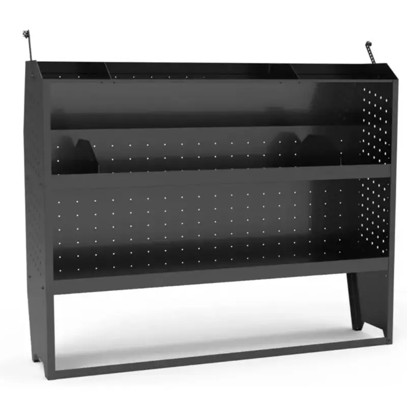 Heavy-Duty Metal Van Shelving Storage System, Adjustable Compartment Trunk Organizer with Mount for Nissan NV200, Ford Transit Connect 2014+, Chevy City Express, Ram Promaster City, Spacious Storage Solution