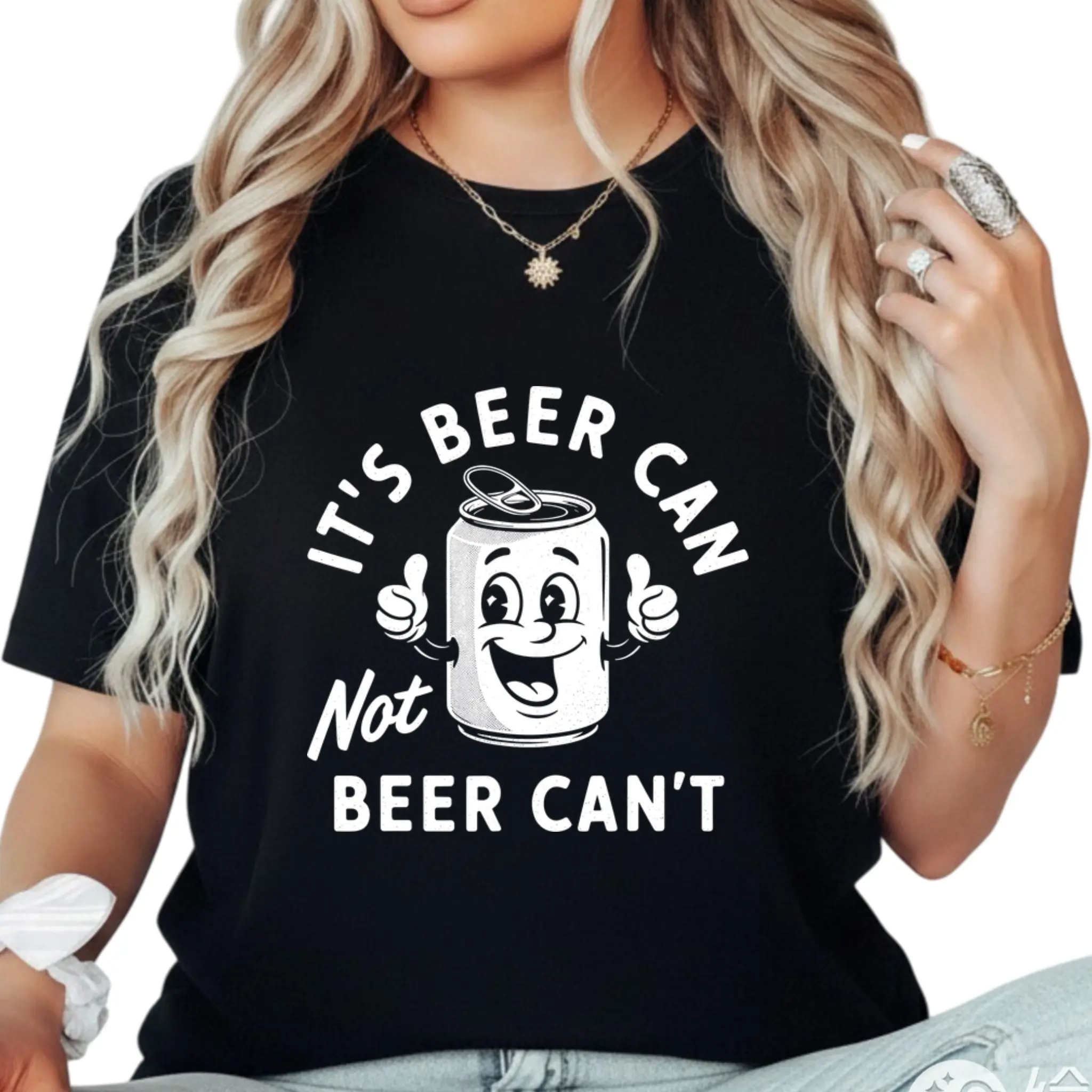 It's Beer Can Not Beer Can't Funny Drinking Retro Vintage T-Shirt