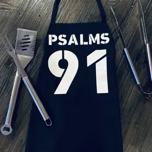 Chef Works Black Half Bistro Apron with Pockets