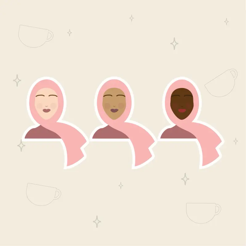 Sisterhood Set – Hijabi Girl Stickers | Cute Muslim Sticker Trio | Inclusive & Aesthetic Stationery