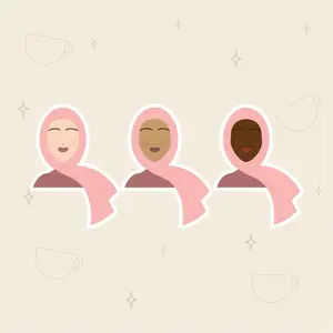 Sisterhood Set – Hijabi Girl Stickers | Cute Muslim Sticker Trio | Inclusive & Aesthetic Stationery