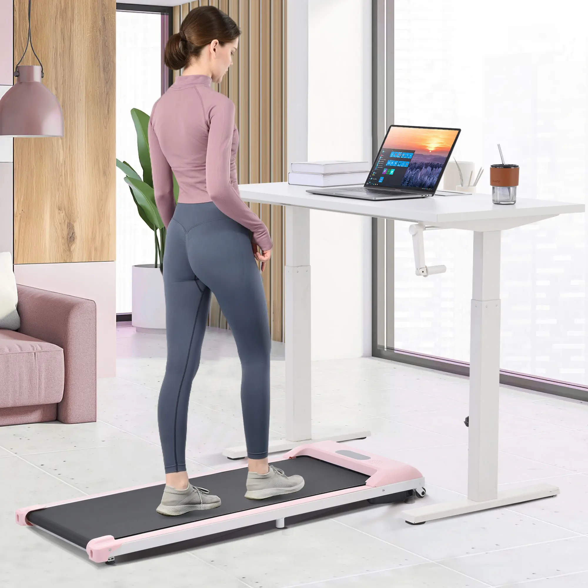 260LBS 2.5HP 2 in 1 Under Desk Electric Treadmill , with Bluetooth APP and speaker, Remote Control, Display, Walking Jogging Running Machine Fitness Equipment for Home Gym Office