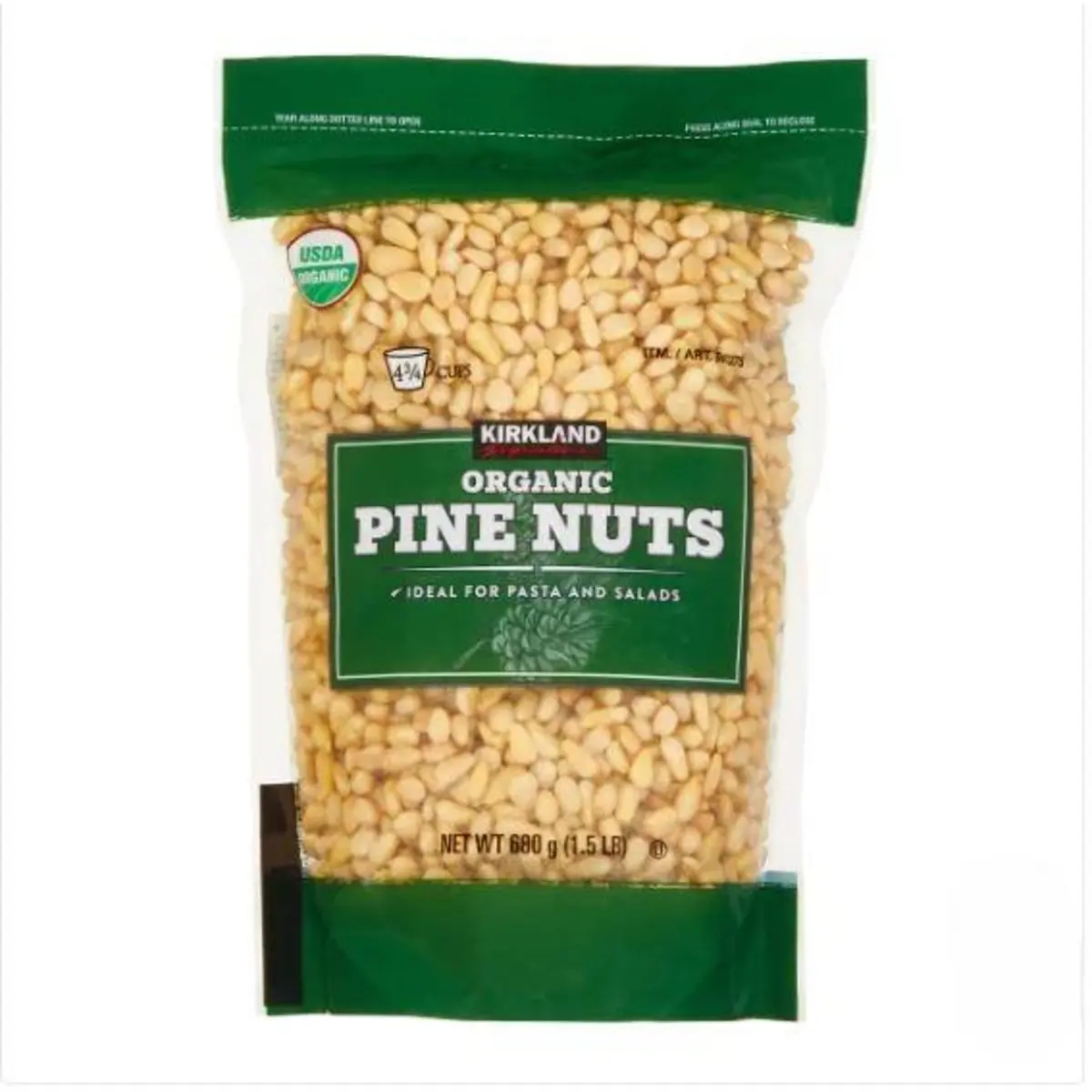 Kirkland Signature Organic Pine Nuts, 1.5 lbs Snack Natural Kirkland Signature Organic Pine Nuts, 1.5 lbs Snack Natural