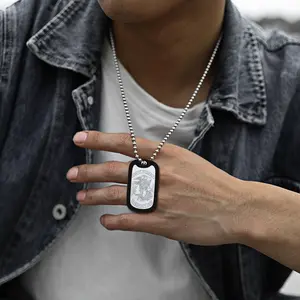 FaithHeart Saint Michael Necklace Dog Tag Stainless Steel