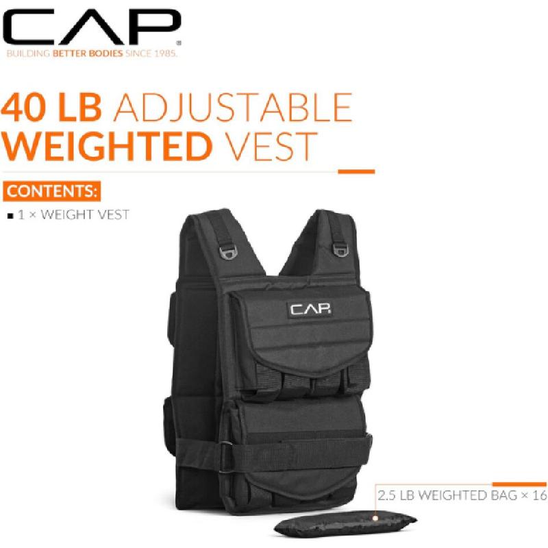 Adjustable Weighted Vest | 20-150 lbs | Heavy-Duty Workout Vest with Removable Iron Weights for Strength Training, Cardio, Running, and Calisthenics