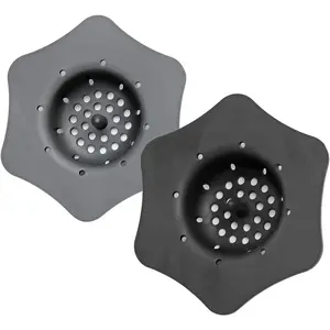 Kitchen Sink Strainer, Silicone, Flexible Sink Strainer, Sink Drain Strainer, Black/Charcoal